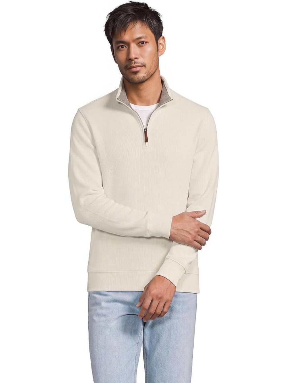 Cozy Bedford Rib Quarter Zip Pullover Sweater - Perfect for Layering & Style